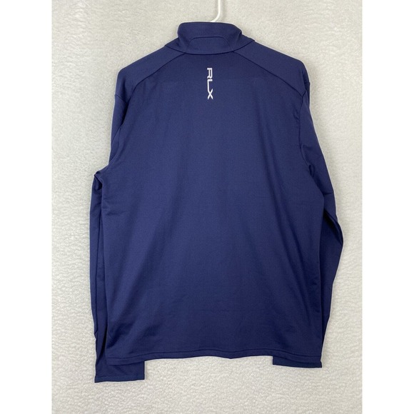 NWT RLX Ralph Lauren Golf 1/4 Zip Pullover Navy Blue Men’s Sz Medium MSRP $148 - Picture 4 of 11